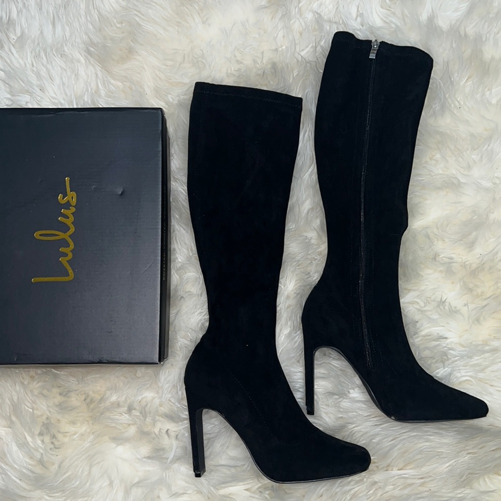 LIKE NEW Loriah High Shaft LULU’S Black Boots